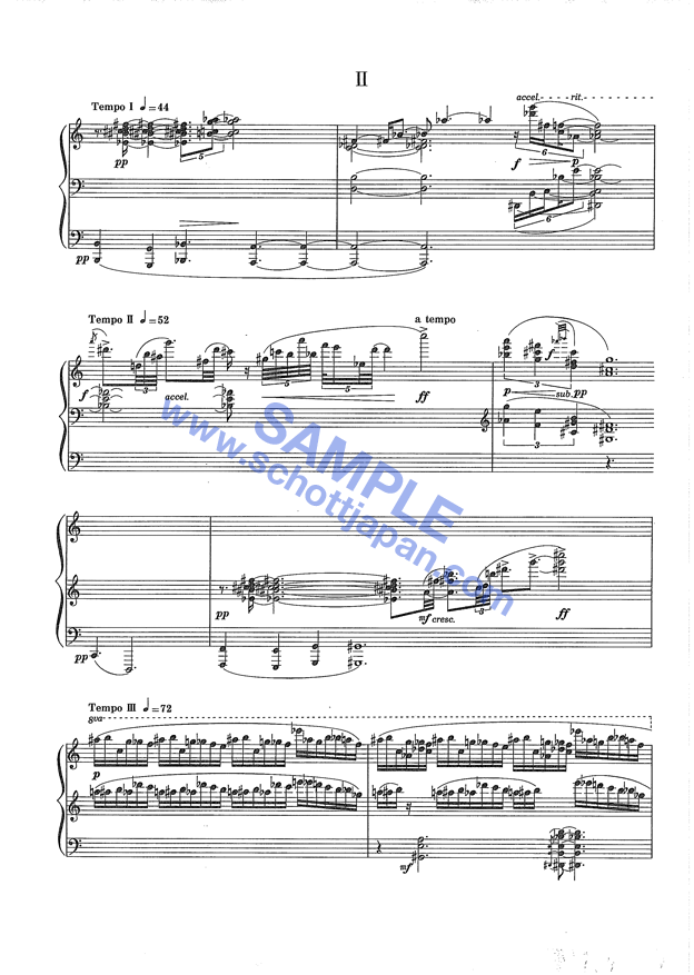一柳慧　雲の表情 Ⅳ,Ⅴ,Ⅵ 雲の表情 IV、V、VI／一柳慧／SJ 1048 – ショット・ミュージック
