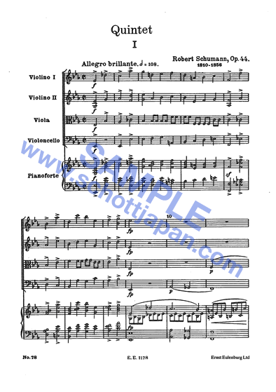 ピアノ五重奏曲 変ホ長調 作品44／ロベルト・シューマン／SW 2053